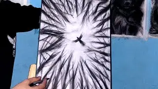 Flying Into Freedom | Charcoal Art | Mad Charcoal Inspired Drawing | @arjunartlocation