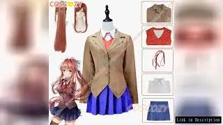 Anime Doki Doki Literature Club Monika Cosplay Sayori Yuri Natsuki Cosplay Costume School Women Brow