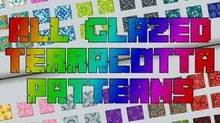 How To Place GLAZED TERRACOTTA In Minecraft 1.12 - 1.16 | All 2x2 Glazed Terracotta Patterns