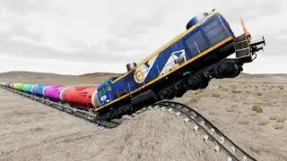 Trains Vs Bulged Rail #2 - Beamng.Drive