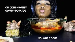 ASMR Honeycomb with Chicken & Potatoes (No Talking)