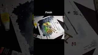 Books that light up the night 💫 #artvideo #watercolourpainting #dreamyart #aestheticart #viralvideo
