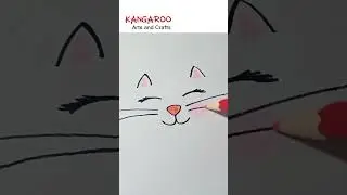 Cute cat face drawing easy #shorts #youtubeshorts