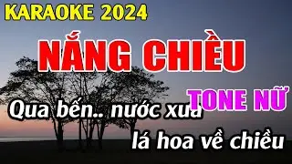 Nắng Chiều Karaoke Tone Nữ ( C# ) Karaoke Tuyệt Phẩm - Beat Mới