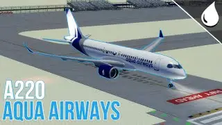 ROBLOX | Aqua Airways Flight Review | A220 [Best Aqua Flight?]