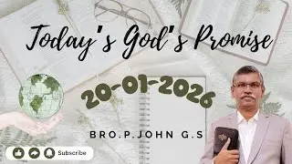 TODAY'S GOD'S PROMISE |  20-01-2026 | BRO.P.JOHN GS | BEULAH | DMRL Labs | HYD | PH.No:9440133402 |