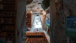 heavy snowstorm in Cozy Cabin #relaxingsounds #snowfallambience #short