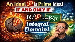 In a Commutative Ring with Unity an Ideal P is Prime Ideal iff R/P is an Integral Domain