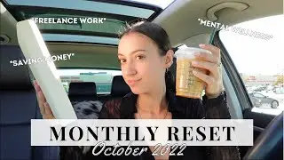 OCTOBER MONTHLY RESET 🍂📅  | Goal Setting & Reflecting on Finances, Work, & Wellness (from my car...)
