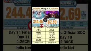 Housefull 5 Day 10 Official vs Day 11 Final Box Office Collection #shortsfeed Akshay Kumar