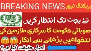Salaries not to Increase for Government Employees in Punjab | province government |