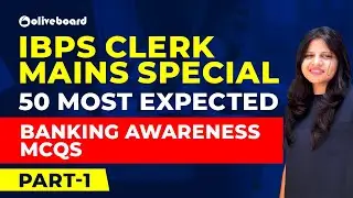 50 Most Expected Banking Awareness MCQs | Banking Awareness | IBPS Clerk Mains 2019 | Part 1