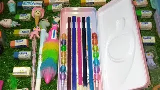 Filling 90s stationary#new stationary#geomatry box#new pink#pencil#school#video#viral#tiktok
