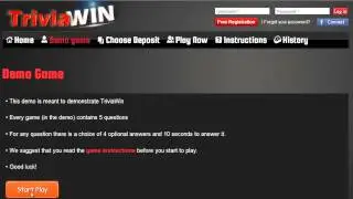 Play on TriviaWin Demo