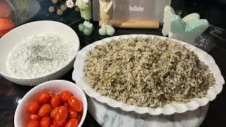 رز مع لحم المثروم وشبت على طريقه الشيف عامر 