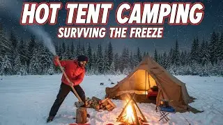  &ldquo;Solo Hot Tent Camping in Snow | Silent Survival Night&rdquo;