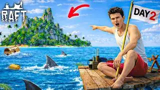I FOUND DANGEROUS ABANDONED ISLAND! 😱 | RAFT DAY 2