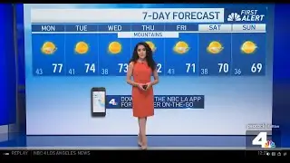 Stephanie Olmo midday Weather clip for NBC4 Los Angeles (October 7, 2024)