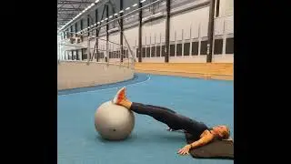 Stability ball hamstring curls