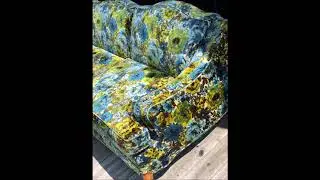 floral Velvet Mid century couch