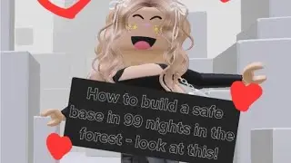 How to build a safe base in 99 nights in the forest - look at this! ☺️ 🏕