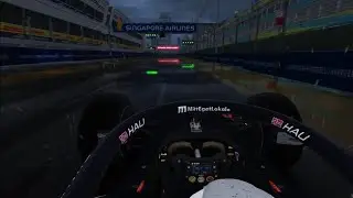 Dennis Hauger F2 onboard at rainy Singapore GP Assetto Corsa
