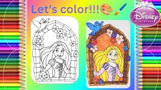 Tangled | Rapunzel coloring | coloring pages | kids coloring | learn colors | Disney | how to color 