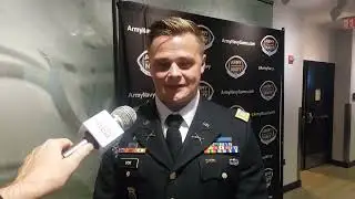 Captain John Voit, US Army, West Point Football Player at 2022 #ArmyNavy Media Day