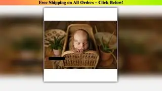 Handmade Vintage Bamboo Newborn Photography Props - Unisex Chair Baby Bed & Crib Posing