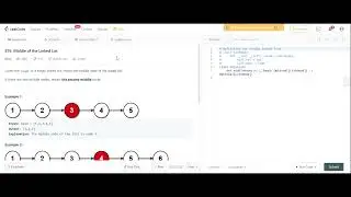 Find middle element in linked list | Leetcode | Python | Striver SDE sheet | Solution