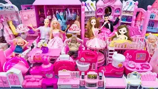 22 Minnutes Satisfying With Unboxing Pink Barbie Princess Bedroom Dress Up Playset ASMR｜Review Toys