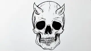 How To Draw Skull Tribal Tattoo
