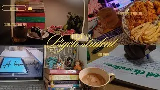 Study vlog,a day in my life 🤍| Psych student 🌿, note taking, mindful activities🎈