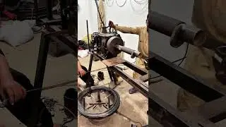 Turning Metal Wire into Rolling Shutter Spring | Vintage Lathe Manual Craft #shorts