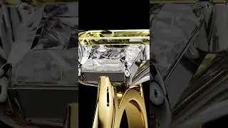 Canary Yellow Emerald Cut Diamond Engagement Ring | Jewelry | Visualization | Keyshot | Render | 3D