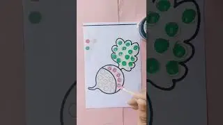 Dot painting with cotton bud