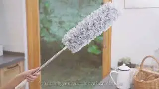 Microfiber Ceiling Duster For Dust Cleaning Extendable Pole 100 Inch For Cleaning Stick Ceiling Fan