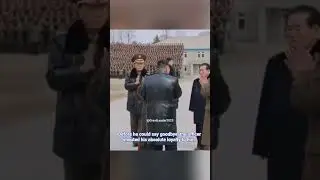 Before he could say goodbye, the officer shouted his absolute loyalty to him.😒#kimjongun #northkorea