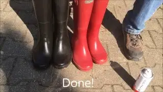 Cleaning natural rubber boots