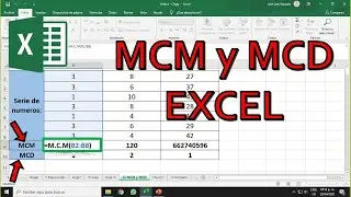 Excel Formula MCM y MCD | Maximo comun multiplo yMinimo comun dividendo en excel