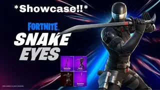 *NEW* SNAKE EYE SKIN SHOWCASE AND GAMEPLAY ( G.I. JOE AND FORTNITE)