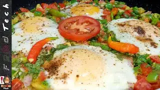 Eggs With Potatoes And Tomatoes l Afghani Omelette Recipe l Healthy Breakfast Recipe By Food Tech