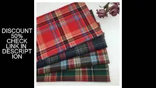 Red Green Checkered Christmas Plaid Fabric Check Fabric for DIY Sewing Home Christmas Party  Clothin