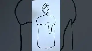 Drawing cute candle  #drawing #cute #kawaii #howtodraw #candle