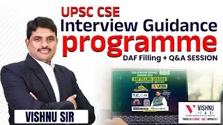 Ultimate Guide to Scoring High: UPSC Interview DAF Form Secrets & Live Q&A by Vishnu Sir