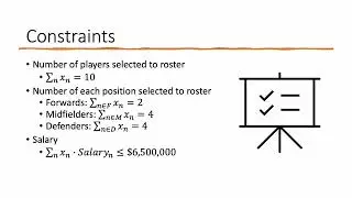 Progress Report of Using Linear Programming to Optimize an MLS Roster