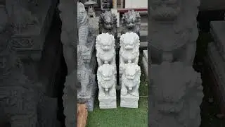 Stone lion Carving Art in Action#StoneCarving #AnimalSculpture #ArtisanCraft