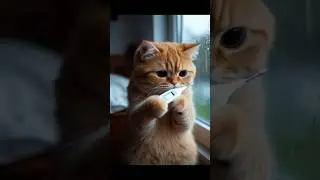Cat got Sick in Raining🤒 #shorts #shortvideo #ai #cat