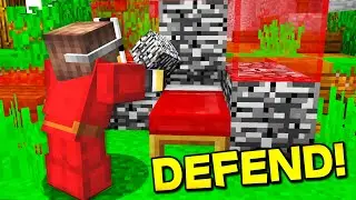 Bedwars BUT.. We Can ONLY DEFEND! (Minecraft Challenge)