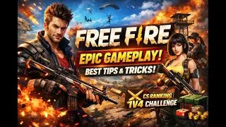 FREE FIRE EPIC GAMEPLAY | CS RANKING 1V4 CHALLENGE